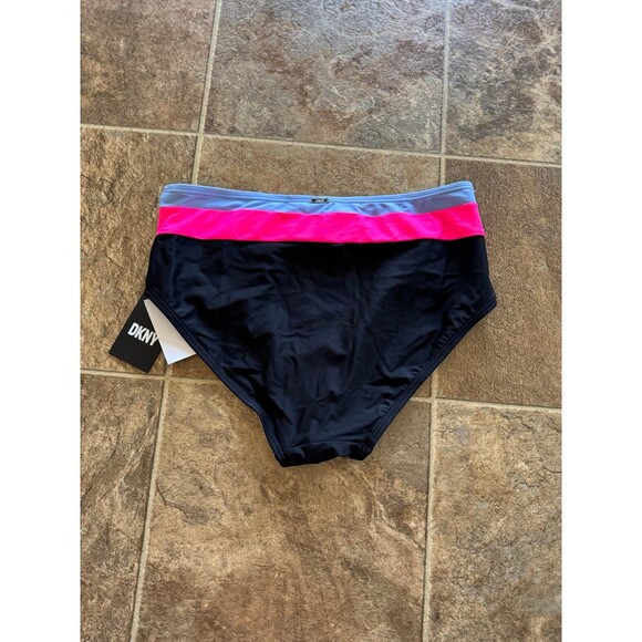 Dkny Colorblocked High Waist Bikini Bottoms Size Large - Picture 4 of 8
